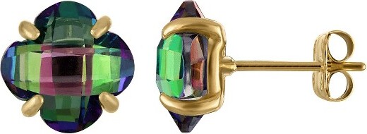 Designs by Gioelli DesignsByGioelli10KYellowGoldGemstoneCloverStudEarrings