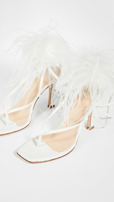 Brother Vellies Paloma Feathered Wrap Sandals
