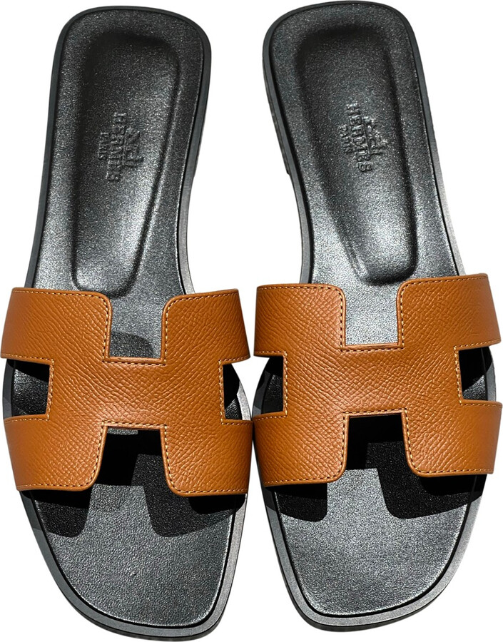 Hermes Oran leather sandal ShopStyle