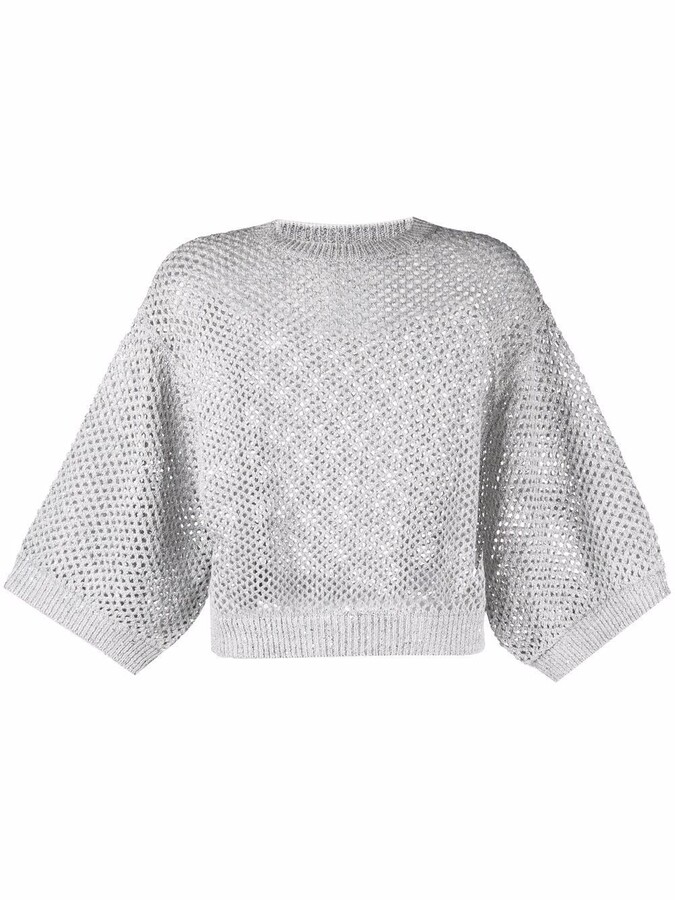 Open Knit Short Sleeve Sweater | Shop the world's largest 