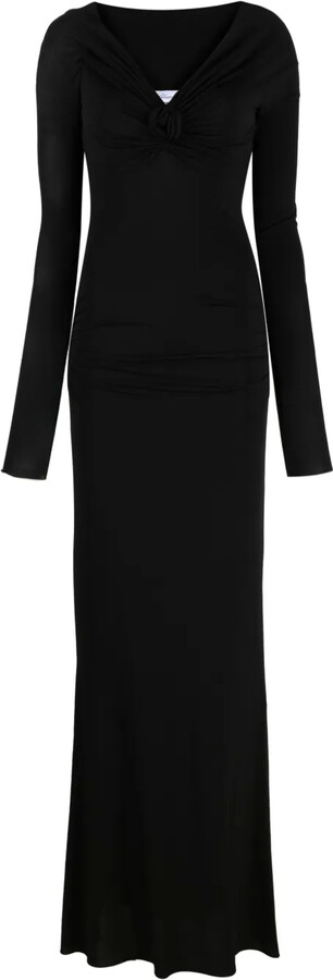 Blumarine V-neck Bardot-sleeves dress
