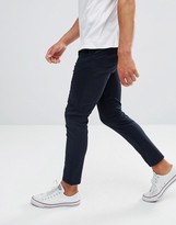Thumbnail for your product : ASOS DESIGN super skinny cropped chinos in navy