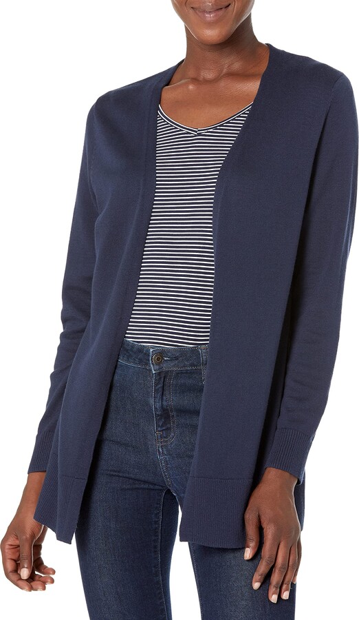 Navy Blue Open Cardigan | Shop The Largest Collection | ShopStyle