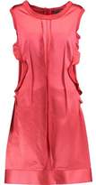 Lanvin Ruffle-Trimmed Silk-Satin Dress