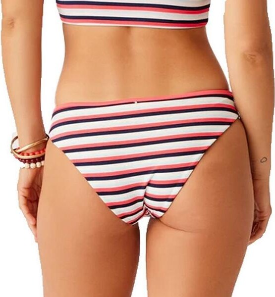 Carve Designs Women's Sanitas Reversible Swim Bottoms Sporty Medium Zinnia Stripe/Zinnia