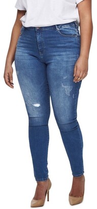 Only Laola Life High Waisted Skinny Denim Jeans Mid