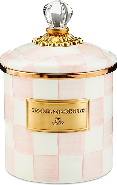 Mackenzie Childs Mackenzie-Childs Rosy Check Enamel Canister Small
