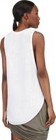 Thumbnail for your product : Helmut Lang White Cotton Knit Tucked Cord Tank Top