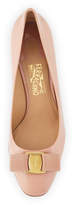 Thumbnail for your product : Ferragamo Erice70 Vara Bow Patent 70mm Pumps, New Blush