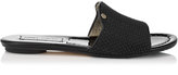 Thumbnail for your product : Jimmy Choo Nanda Black Woven Textile and Patent Slides