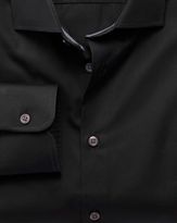 Thumbnail for your product : Charles Tyrwhitt Classic fit semi-spread collar business casual black shirt