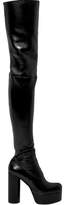 Thumbnail for your product : Vetements Leather Platform Thigh Boots