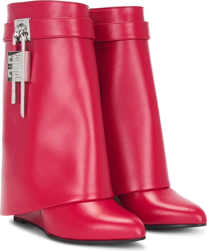 Givenchy Shark Lock Ankle Boot in Red