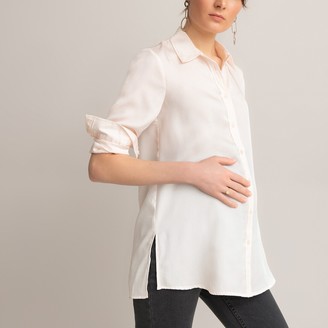 La Redoute Collections Plain Maternity Shirt with Long Sleeves