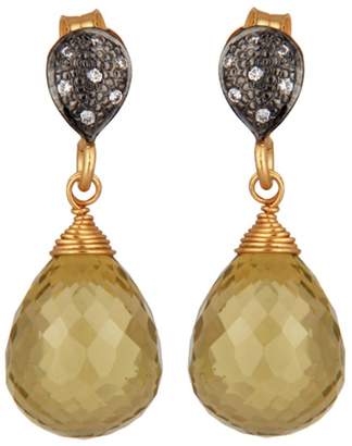 Carousel Jewels Crystal & Lemon Topaz Drop Earrings