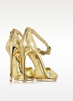 Thumbnail for your product : Roberto Cavalli Golden Panther Leather Sandal