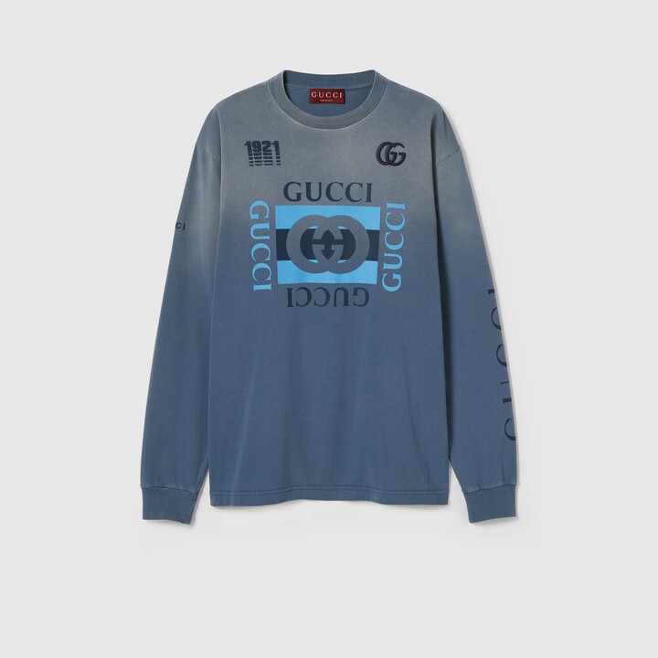 Gucci Printed cotton jersey T-shirt
