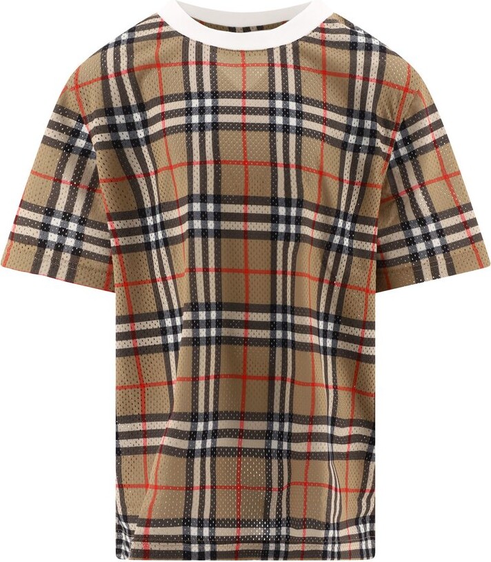 Burberry Children Vintage Check Perforated Crewneck T-Shirt