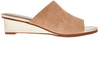 Judith Ripka Leather Wedge Slide Sandals - Jaimie