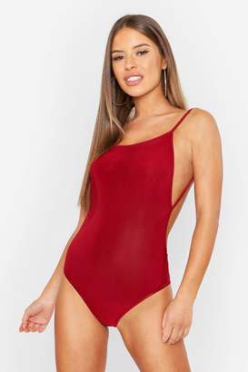 boohoo Petite Backless Strappy Thong Bodysuit