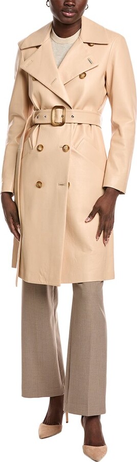 Max Mara Sportmax Giostra Leather Trench Coat