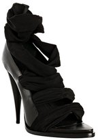 Thumbnail for your product : Givenchy black leather jersey strap sandals