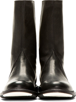 Thumbnail for your product : Rick Owens Black Leather Slat Stretch Boots