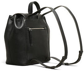 Kenneth Cole Leather Drawstring Backpack