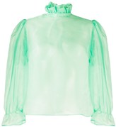 Thumbnail for your product : MSGM Sheer Ruffle Blouse