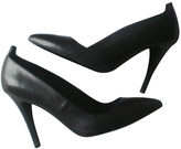 Thumbnail for your product : Les Prairies de Paris Black Leather Heels