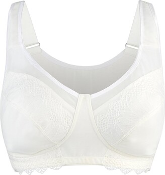Juliemay Lingerie Claret Silk Back Support Cotton Sports Bra - White -  ShopStyle
