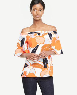 Ann Taylor Bold Blooms Off The Shoulder Top