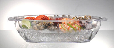 Prodyne Buffet on Ice 4 Compartment Vented Food Tray