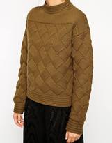 Thumbnail for your product : ASOS Basket Weave Cropped Jumper