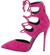 Thumbnail for your product : Giuseppe Zanotti Suede Lace-Up Pump, Fuchsia