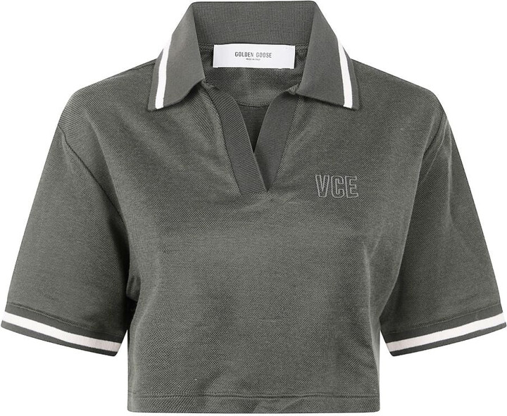 Golden Goose Cotton Cropped Polo Shirt