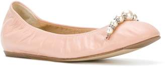 Lanvin pearl-embellished ballerina shoes