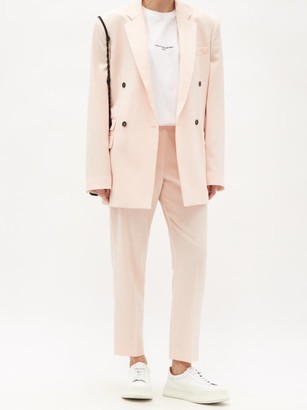 Stella McCartney Zip-pocket Wool Straight-leg Trousers - Light Pink