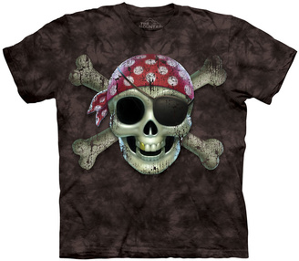 The Mountain Black Tie-Dye Jolly Pirate Crewneck Tee - Toddler & Boys