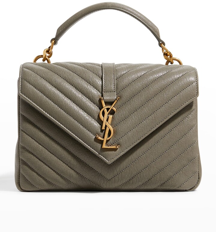 Saint Laurent College Medium Matelasse Lambskin VFlap Crossbody Bag