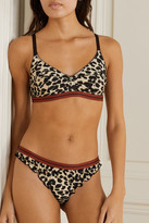 Thumbnail for your product : LOVE Stories Celia Leopard-print Stretch-jersey Soft-cup Triangle Bra