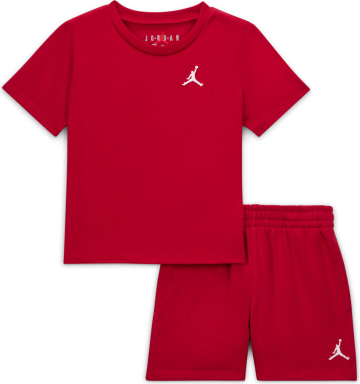 Jordan Brooklyn Essentials Baby (12-24M) 2-Piece French Terry Shorts Set in Red | 65D979-R78