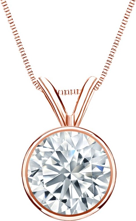 Sabrina Designs Lab Grown Diamonds 14K Rose Gold 1.50 Ct. Tw. Lab-Grown Diamond Solitaire Necklace
