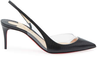 Christian Louboutin OptiSexy Asymmetric Red Sole Slingback Pumps