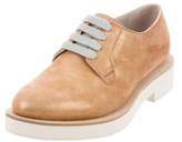 Thumbnail for your product : Brunello Cucinelli Metallic Suede Oxfords w/ Tags