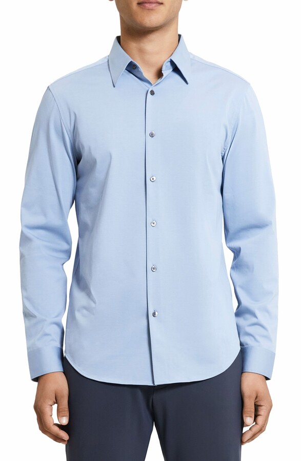 Theory Sylvain ND Structure Knit Button-Up Shirt - ShopStyle