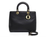 Thumbnail for your product : Christian Dior Pre-Owned Pebbled Leather Large Lady Bag