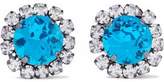 Thumbnail for your product : Kenneth Jay Lane Gunmetal-Tone Crystal Clip Earrings