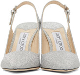 Thumbnail for your product : Jimmy Choo Silver Fine Glitter Erin 85 Slingback Heels
