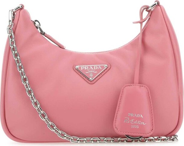 Prada Re-Nylon logo-plaque shoulder bag - ShopStyle